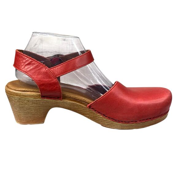 Dansko Red Leather Maisie Sandals.. so so cute EUC. Size eur 40, 9.5/10 - Picture 7 of 14